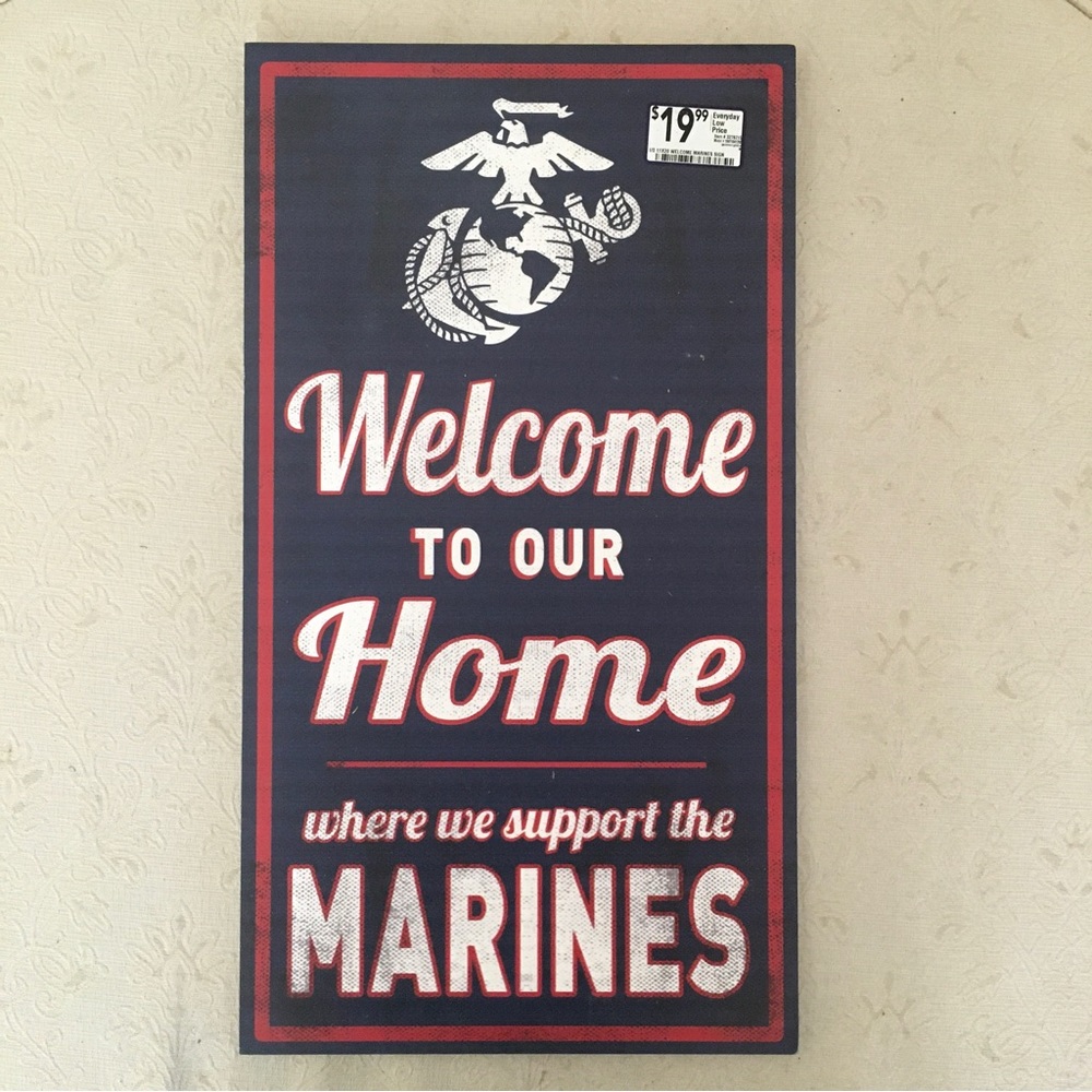Marines Welcome To Our Home Decorative Hanging Sign